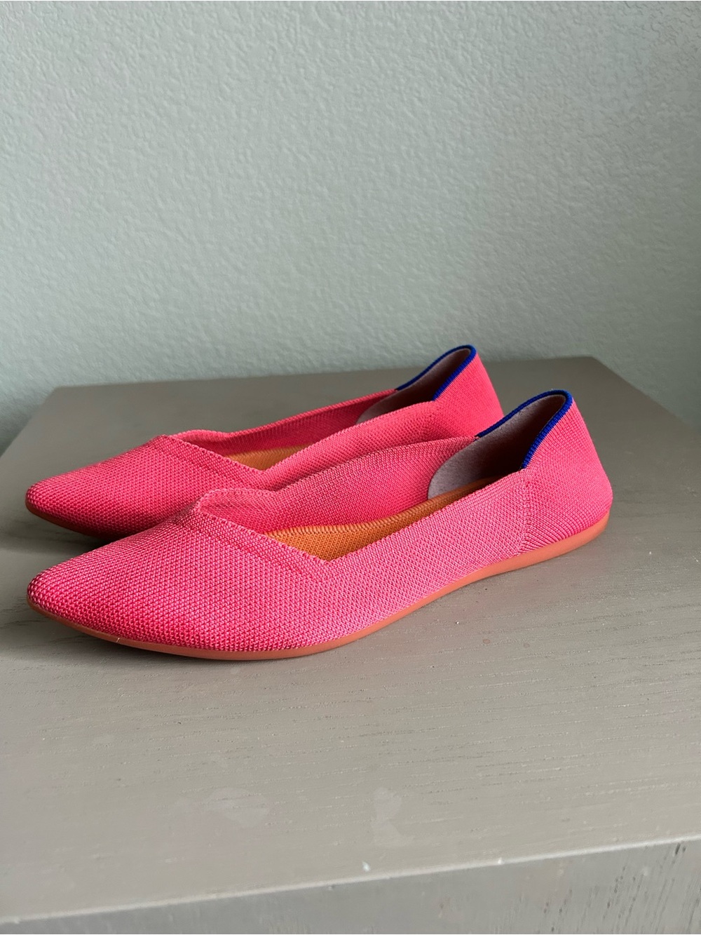 Rothy's The Point Women’s Ballet Flat Knit Fabric Size W9 Pointed Toe Shoes - Picture 5 of 11